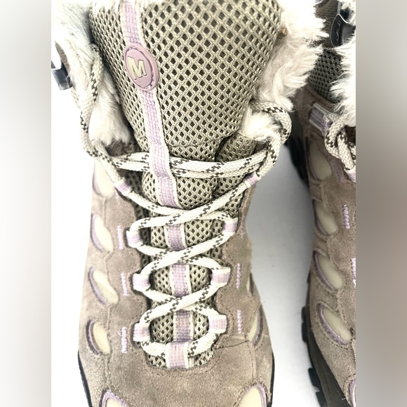 Women’s Merrell Ridgepass Mid Waterproof Brindle/ Seafog Hikers Size 10 - Picture 6 of 11